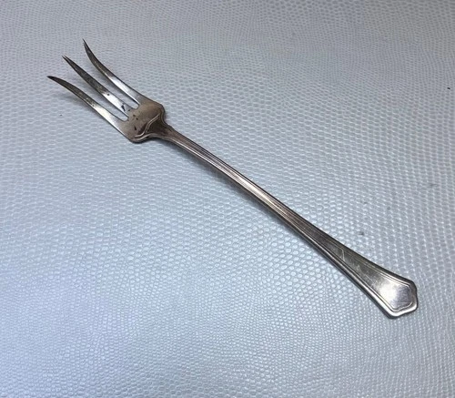 Antique R. Wallace & Sons Sterling Silver Oyster Fork, 5.5", 0.5 oz, free ship