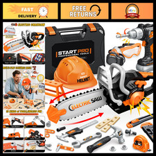 Kids Tool Set for Toddlers, Toy Chainsaw Toolbox, Fun Tools for Boys 3-5