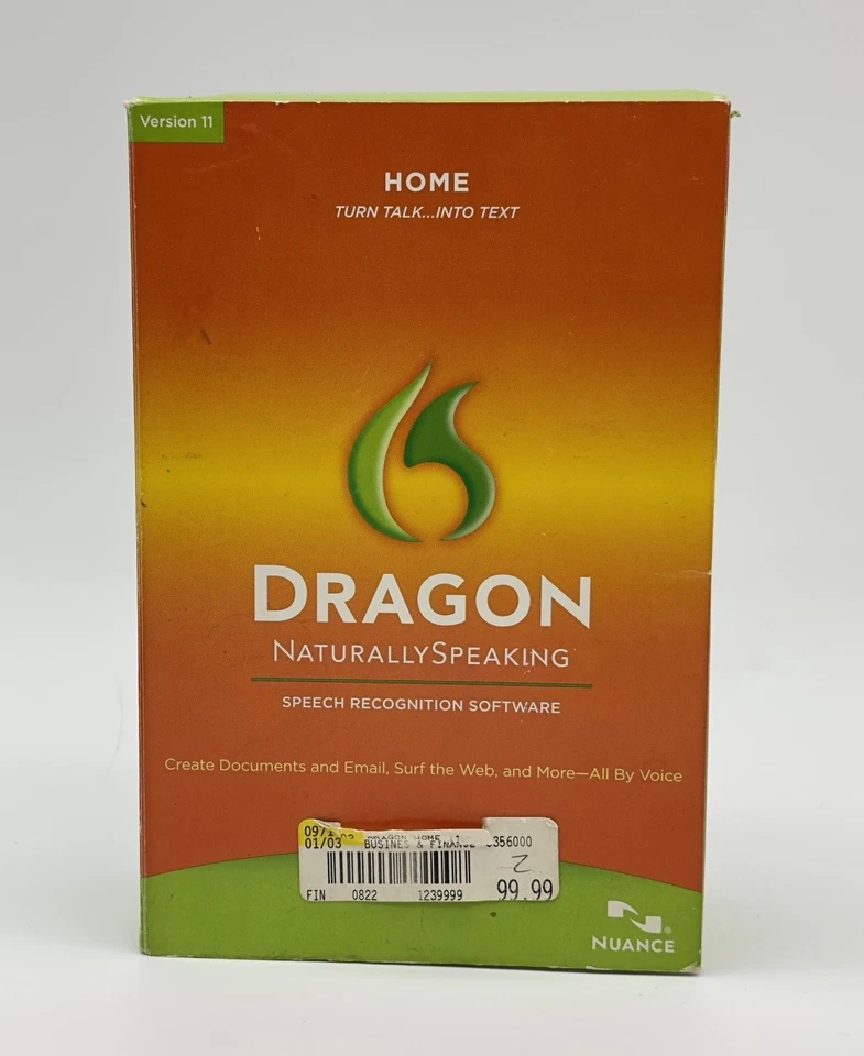 Dragon Nuance Naturally Speaking Home V.11 Speech Recognition Software READ! - Image 2 of 4