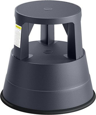 Rolling Step Stool with Wheels, 550lbs Capacity, Non-Slip Platform & Retractable
