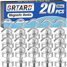 NEW 20 Pack Magnetic Hooks Heavy Duty 25Lbs Strong Magnet Hooks for Kitchen Home