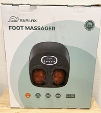 Snailax Shiatsu Foot Massager with Heat Deep Kneading Air Compression Black