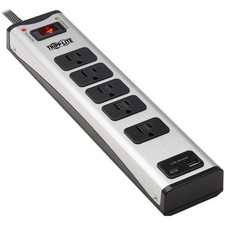 Tripp Lite Surge Protector Power Strip 5-Outlet Metal with USB-A  USBC Charging
