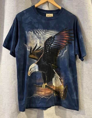The Mountain Vintage Bald Eagle T Shirt USA Flag Patriotic Cotton America Medium