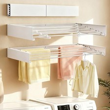 Wall Mounted Drying Rack, 31.5 Inch Foldable Clothes Drying Rack Heavy Duty 6...