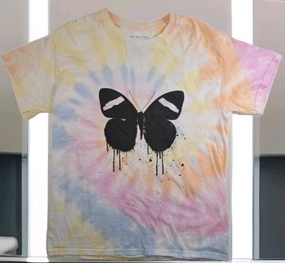 Ed Sheeran Mathematics Tour Butterfly Tie Dye T-Shirt Large Concert 2025 Collect