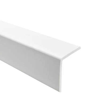 Cornière PVC, baguette d'angle de protection, sans colle, flexible, blanc - Photo 1/4