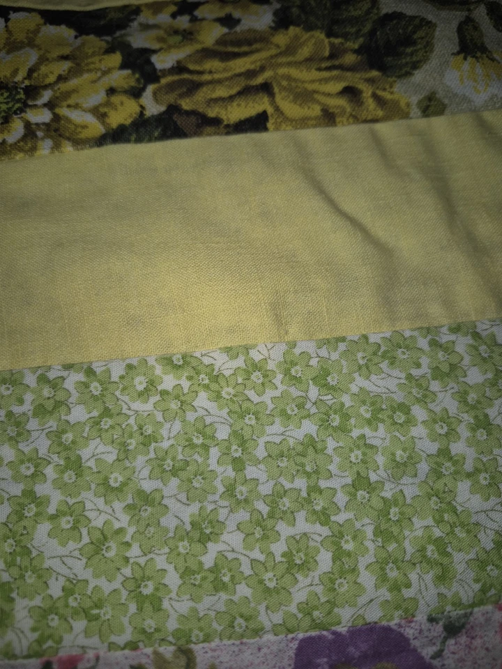 老式手工拼布被子,正装 74x52  — 第 4/4 张图片