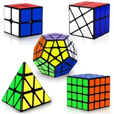Engaging 5-Piece Puzzle Cube Bundle for Brain Training - Perfect for All Ages