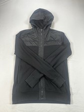 Banana Republic Hooded Thermal Zip Up, Size Medium, Black