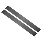 2Pcs 30"x3" Self-Adhesive 304 Stainless Steel Sheet Gap Filler, Brushed Black