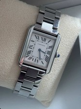 Cartier Tank Solo Stainless Steel White Dial Unisex Watch - Ref 3170- With Box