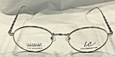 Vintage Liz Claiborne LC 123 Titanium Silver tone Eyeglasses Oval Frame 49-19
