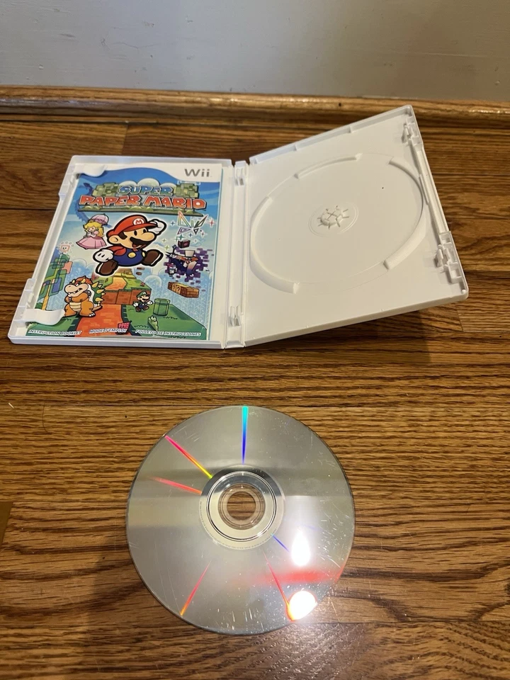 Super Paper Mario (Nintendo Wii, 2007) CIB Complete w/ Manual - Image 3 of 4