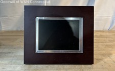 Brookstone 630855 Digital Photo Frame 8" Display Wood Trim SD USB