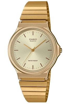 CASIO MQ-24G-9EJH Gold Dial Quartz Men's Watch Gold Tone Bracelet New