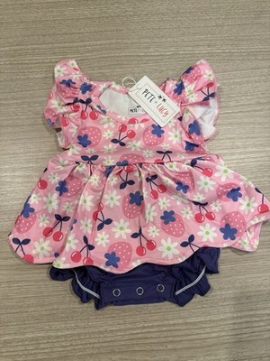 Pete + Lucy Cherry Berry Sweet Girl Romper 6-9 Months