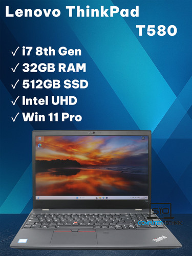 Lenovo ThinkPad T580 i7-8th 32GB RAM 512GB SSD 15,6 FullHD  zwei Akkus Win11