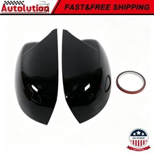 2x Carbon Fiber Side Mirror Cover For Mitsubishi Lancer X 10 Ex Evo 2008-2012
