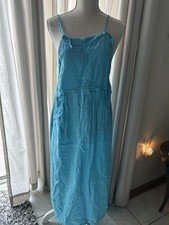 Linen Maxi Dressed By David Dart Linen Sundress Blue Artsy Petite M Hippie  Boho