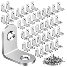 40 Pcs L Bracket Corner Brace Right Angle Bracket for Wood Furniture, 20Mm
