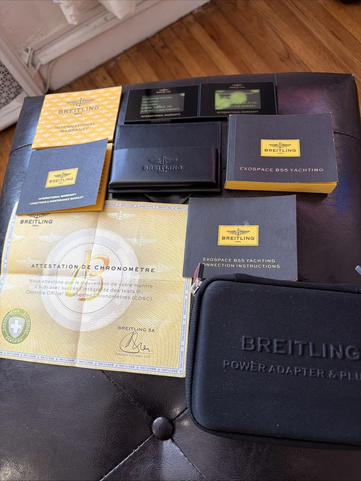 BREITLING Empty watch Box with Manual Good Condition Links Hardware Parts - Image 2 of 2