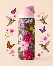 Owala FreeSip 32oz Painted Meadow Floral Wate...