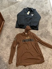 Old Swingster Oakland Raiders NFL sideline  Jacket L John Madden Al Davis Shirt