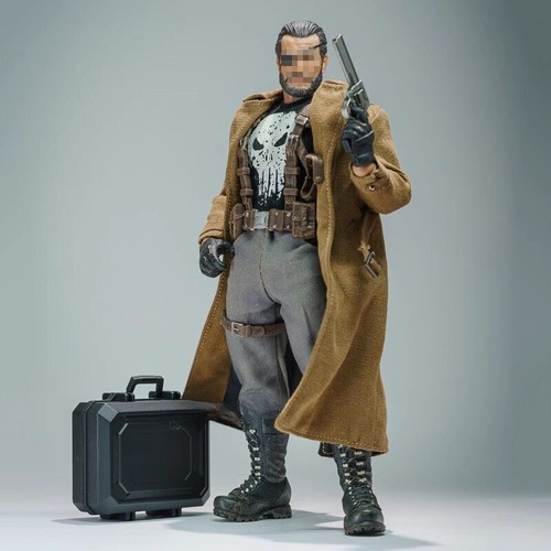 1/12 Scale Men's Vintage Trench Coat For 6" Soldier Action Figure Body Toys - Picture 6 of 10