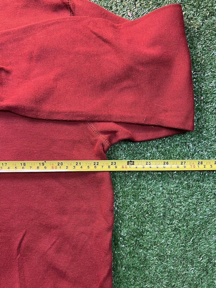 Hugo Boss Sweater Mens 2XL XXL Red Maroon Cotton Solid Knit Slim Crew