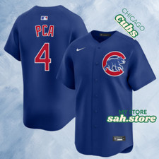 Chicago Cubs #4 PCA Royal Blue Cool Base Men's Stitched Jersey