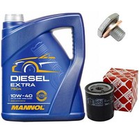 MotoröL Set 10W40 5 Liter + ÖLfilter + ÖLablassschraube FüR Citroen Peugeot 307