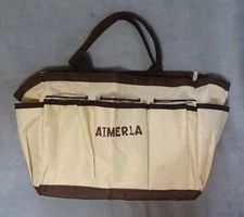 Aimerla Tan Brown Beige 12" x 6" x 9.5" Garden Tool Hand Bag & 12" x 12" Pouch