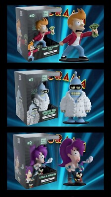 Youtooz Collectibles  FUTURAMA  Vinyl Figures! RARE! VAULTED! Complete Set Of 3!
