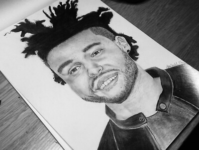 Original Graphitstift Portrait The Weeknd 