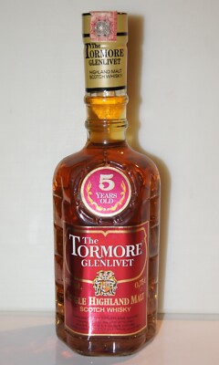 Tormore 5y Glenlivet gerippte Flasche Abfüller Long John Distilleries 40%  0.75L