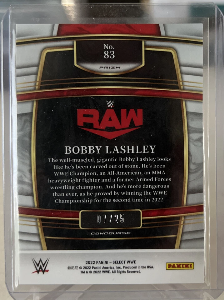 2022 Panini Select WWE Tie-Dye Prizm #83 Bobby Lashley 07/25 - Image 2 of 2