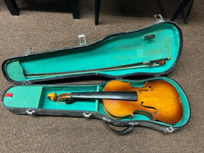 Used Cremona Fecit Anno Domini Restoration or Parts Purpose 4/4 Violin w/ Case
