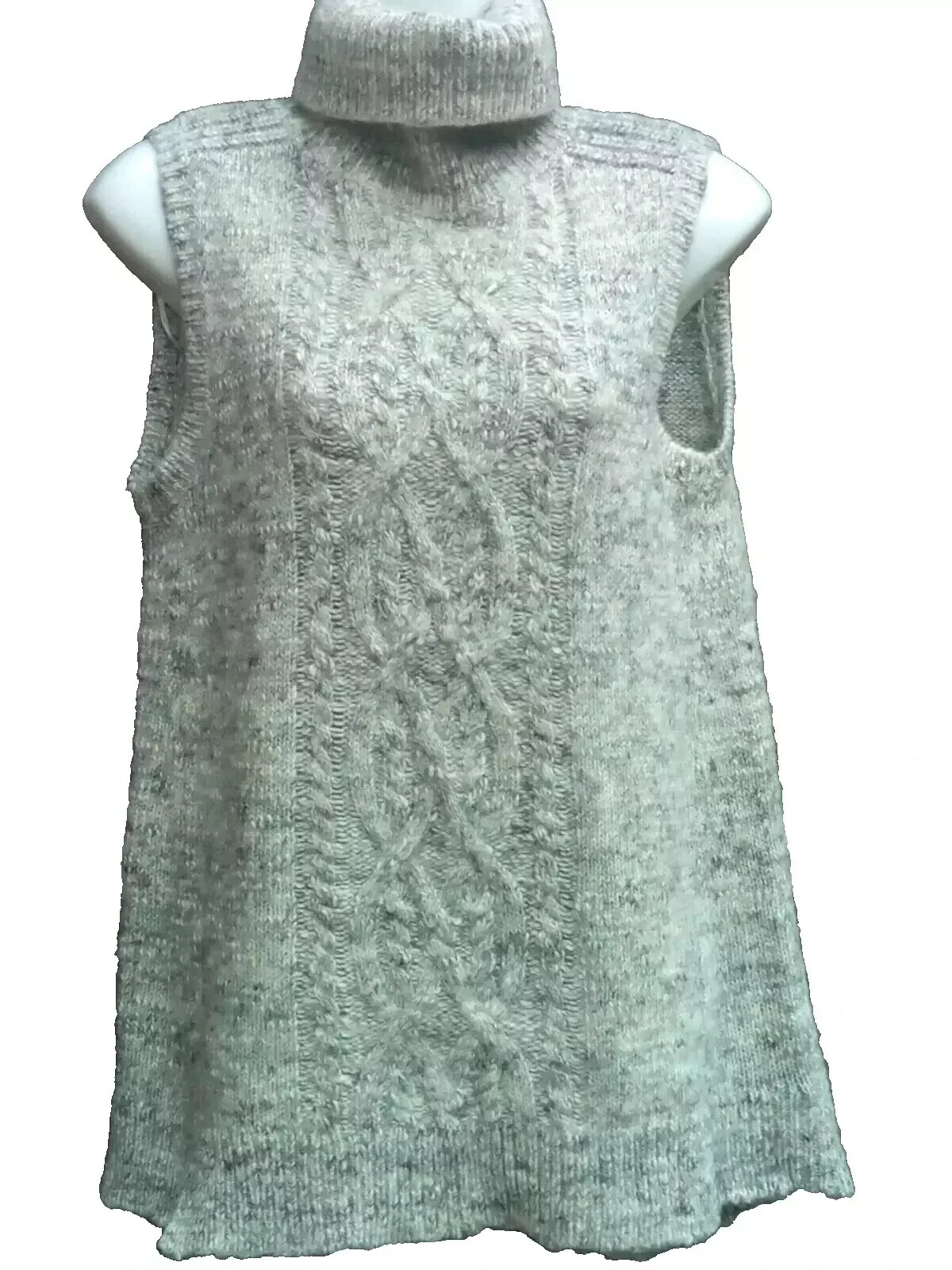 Fat Face Women's Grey Marl Alpaca Blend Sleeveless Jumper UK 6 34'' Chest