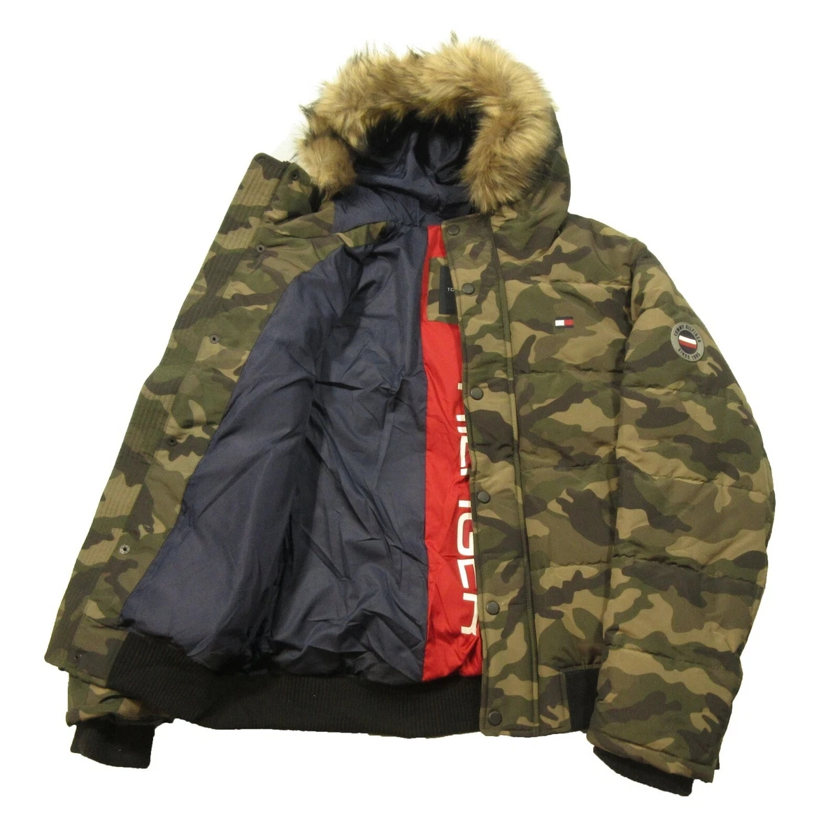 Tommy hilfiger camo coat sale