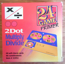SUNTEX 24 Game "Multiply Divide" w 48 self-check Cards/96 Combinations Age 9 