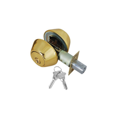 Premier Lock DB032C Solid Brass Deadbolt Door Lock Double Cylinder 2 SC1 Keys
