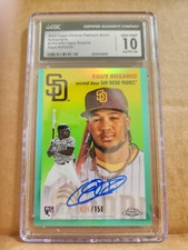 2023 Topps Chrome Plat Autographs Eguy Rosario Aqua Refractor CGC 10 AUTO 10 GEM