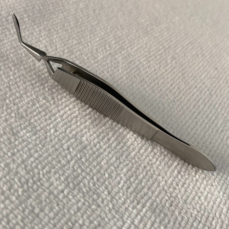 Self Closing Angled Fine Tip Forceps Tweezers USA