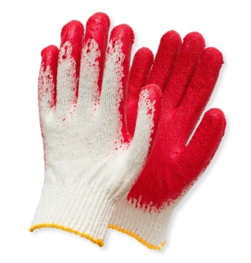 Latex Dipped Red Palm Gloves multiple purpose , korea work