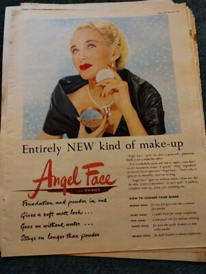 Sk103 Ephemera 1950 Faltreklame Teich Engel Gesicht Make Up