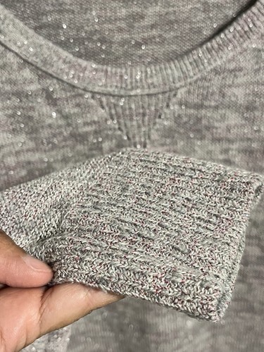 Knit Pink Metallic Baggy Sweater Women’s Size XL American Eagle - Picture 4 of 9