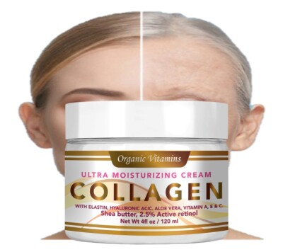 RETINOL ANTI-AGING PEPTIDE COLAGEN CREAM + HYALURONIC ACID + VITAMIN C 4 fl oz