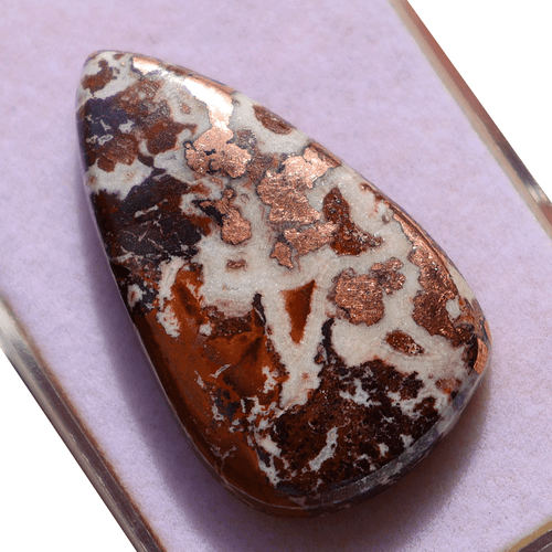 Lotto 5 Pezzi Pietre Preziose Cabochon Pera Rame Naturale Dolomite Alta Qualità 35mm-39mm - Foto 4 di 14