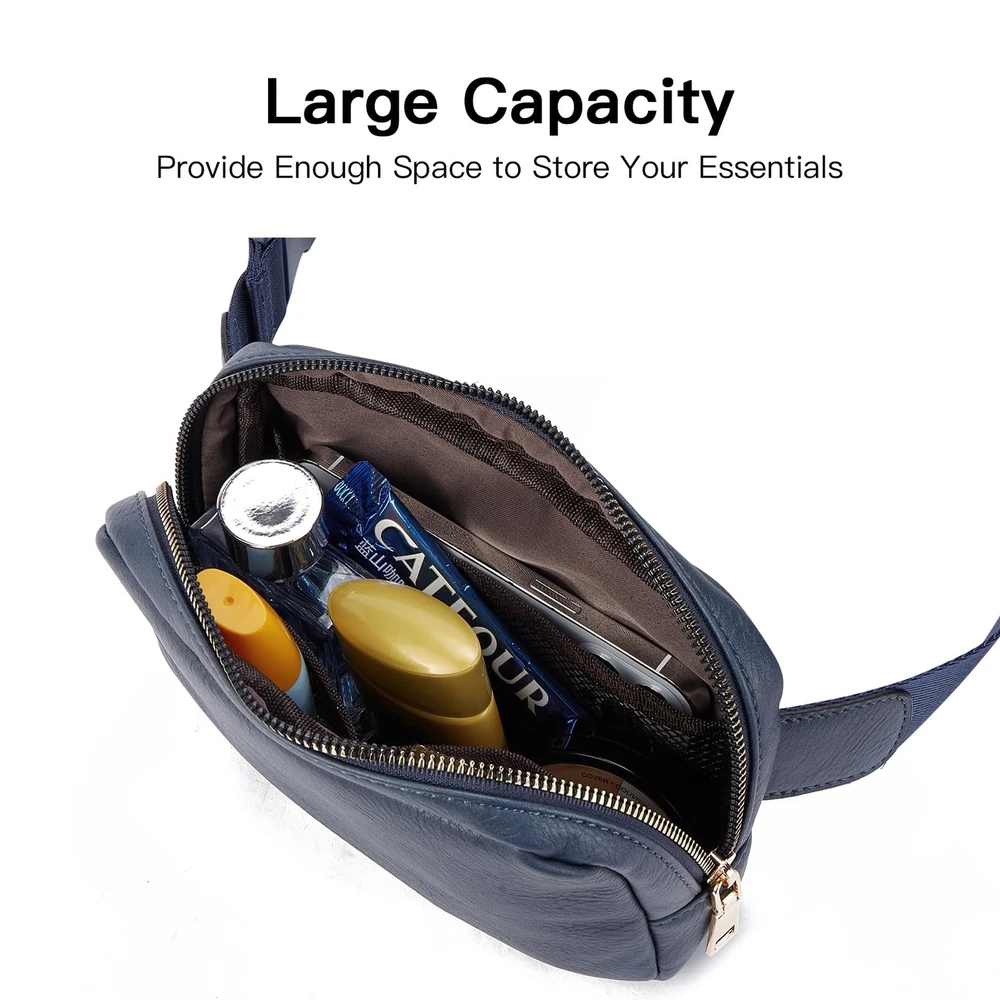 Leather Belt Bag for Women Fashionable Fanny Packs Cross Body Bag Waist Pack ...